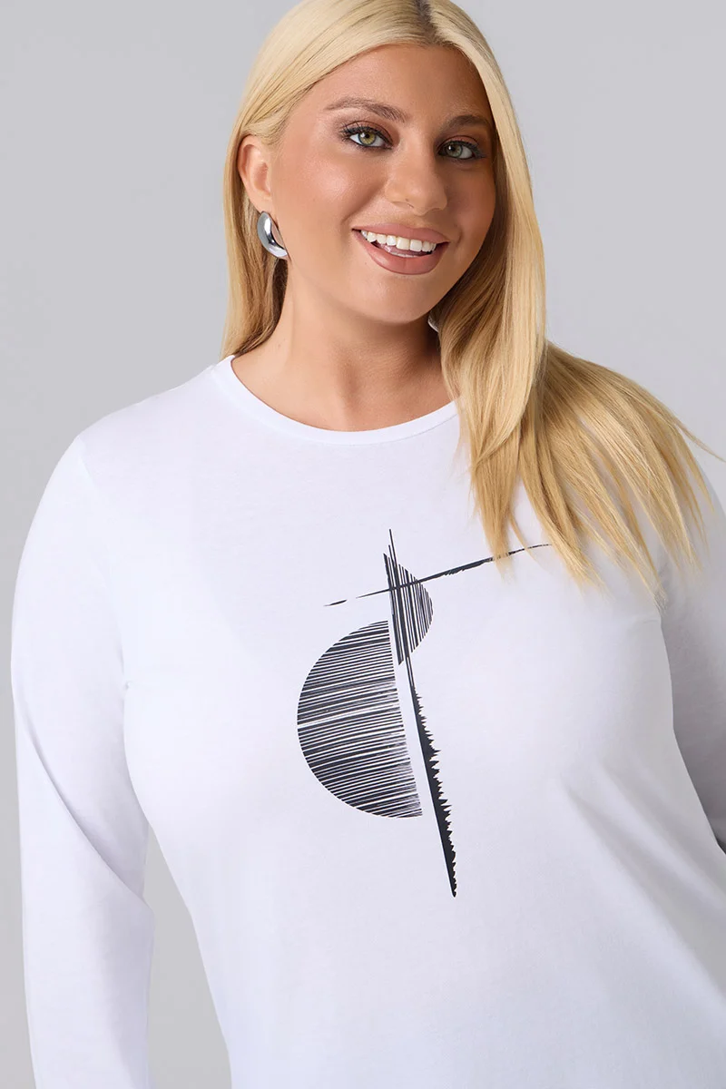 Μακρυμάνικο T-Shirt Λευκό