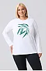 Μακρυμάνικο T-Shirt Λευκό Με Πράσινη Στάμπα