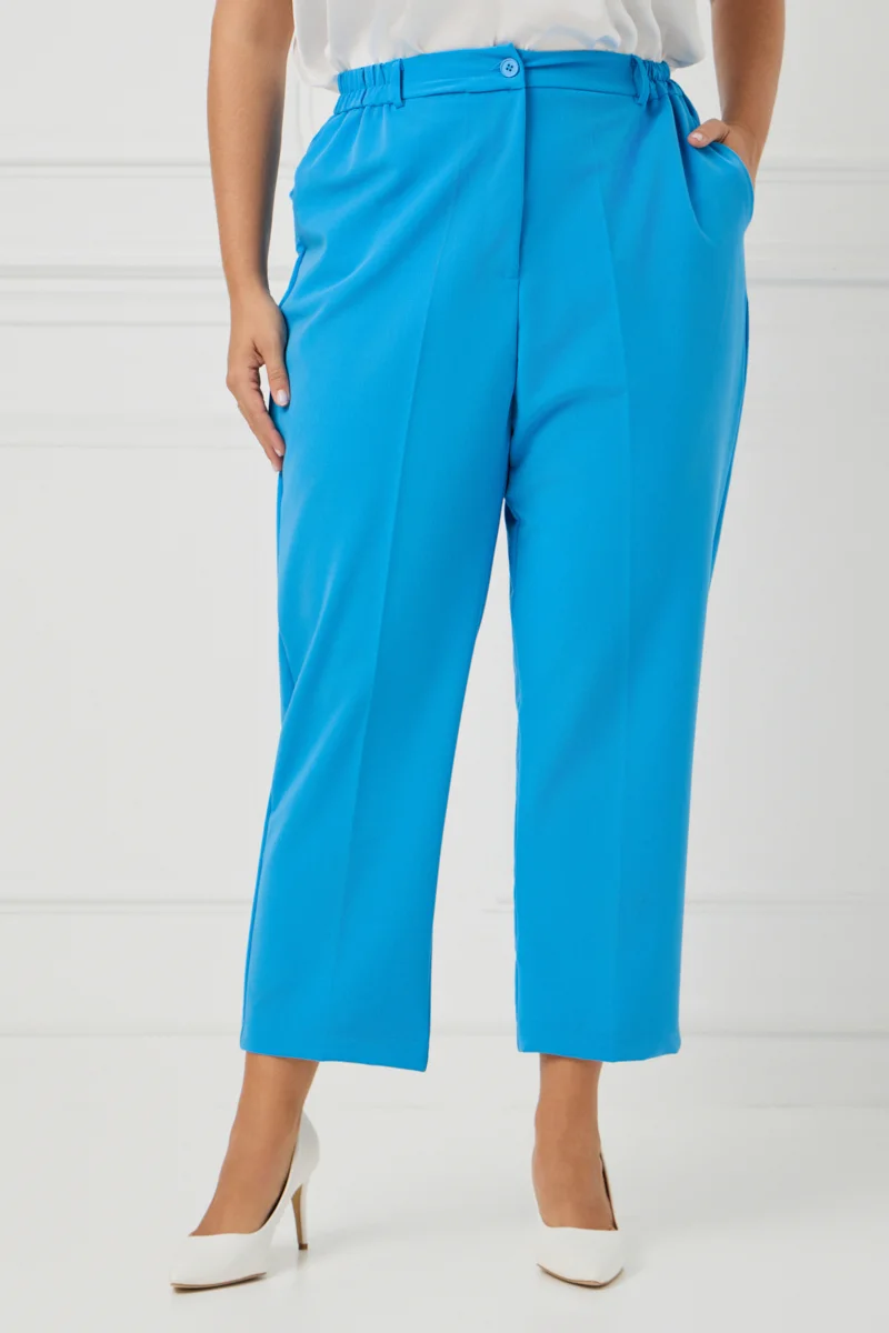 Plus Size Κοστούμι Με Φόδρα Γαλάζιο