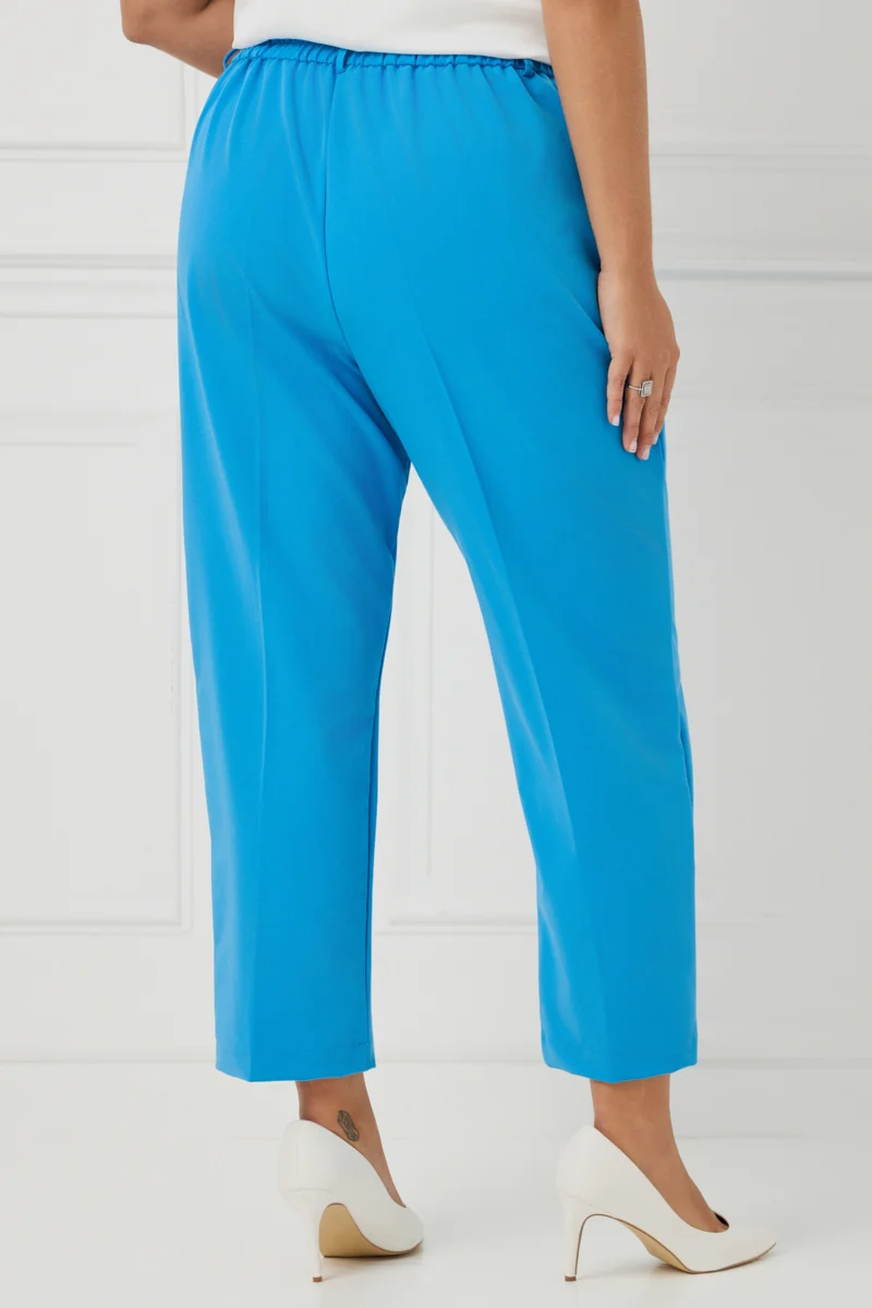 Κομψό Plus Size Παντελόνι Γαλάζιο