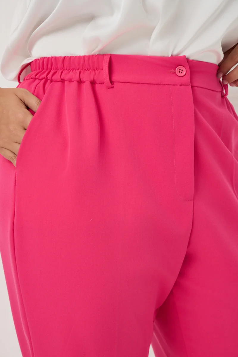 Plus Size Κοστούμι Με Φόδρα Φούξια