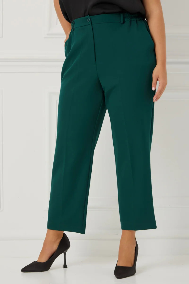 Plus Size Κοστούμι Με Φόδρα Κυπαρισσί