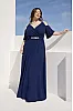 Φόρεμα Μουσελίνα Blue Navy