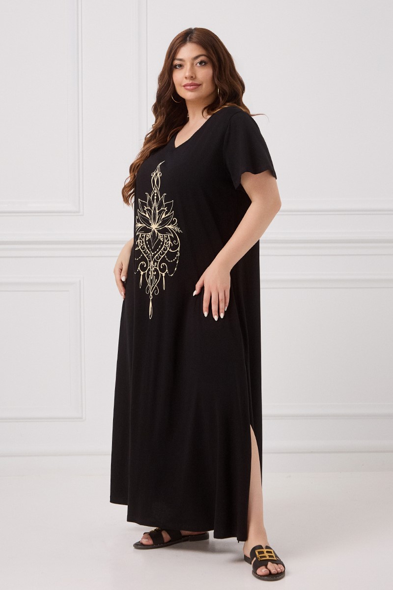 Lilium Cotton Dress Μαύρο