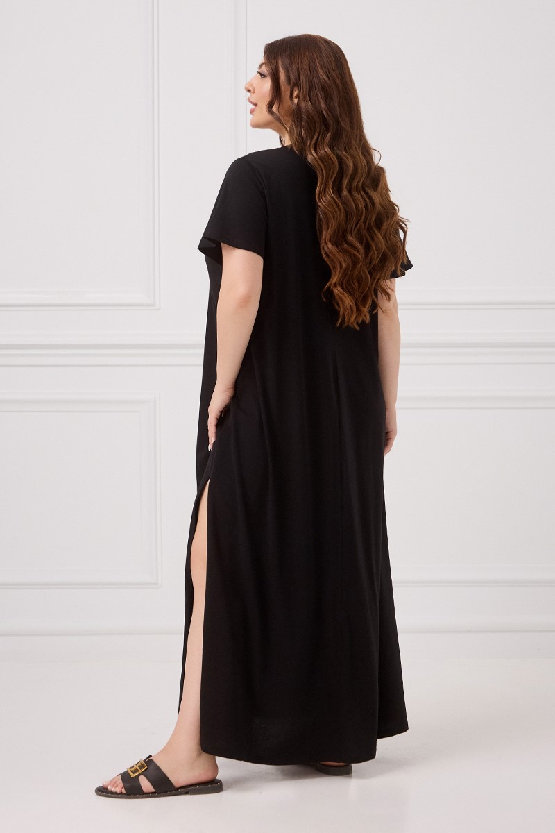 Lilium Cotton Dress Μαύρο