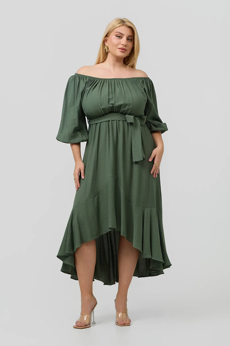 Έξωμο Φόρεμα Χακί