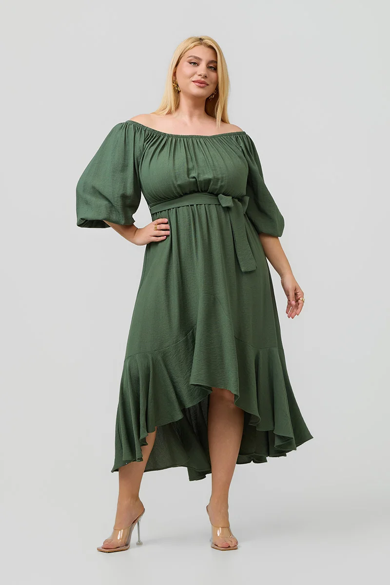 Έξωμο Φόρεμα Χακί