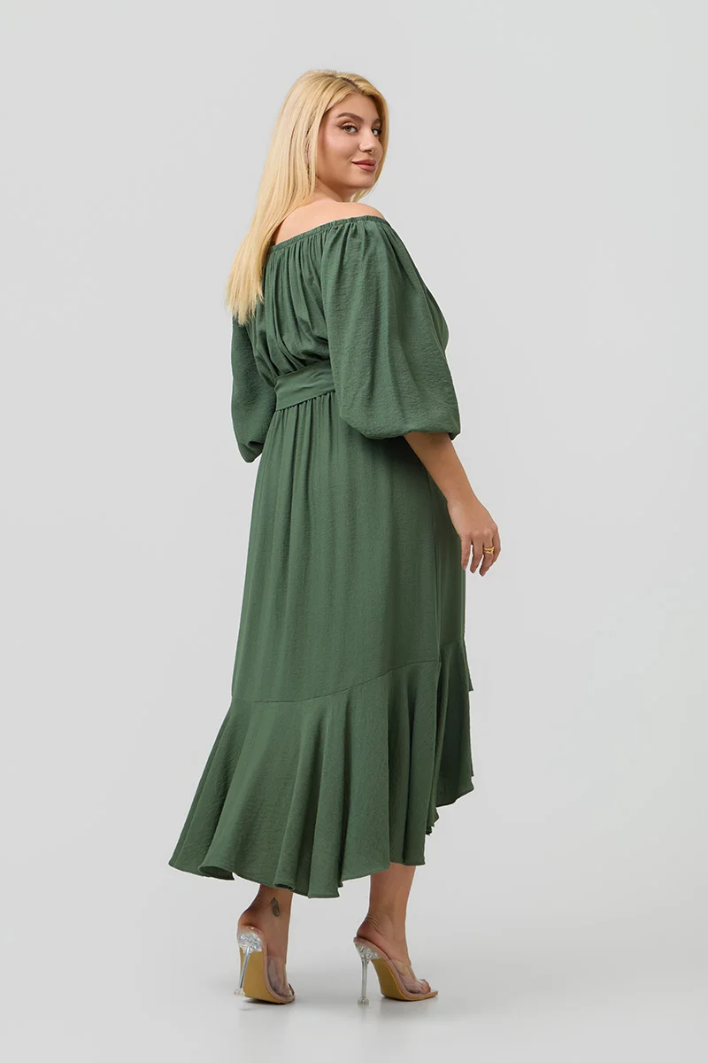 Έξωμο Φόρεμα Χακί