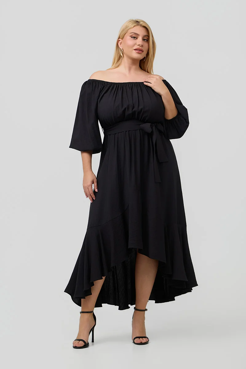 Έξωμο Φόρεμα Μαύρο