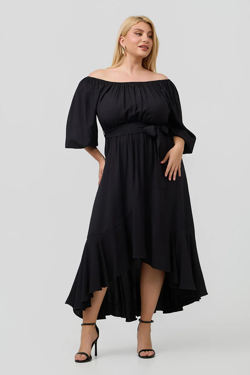 Έξωμο Φόρεμα Μαύρο