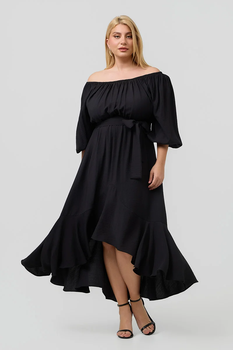 Έξωμο Φόρεμα Μαύρο