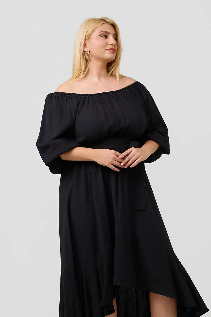 Έξωμο Φόρεμα Μαύρο