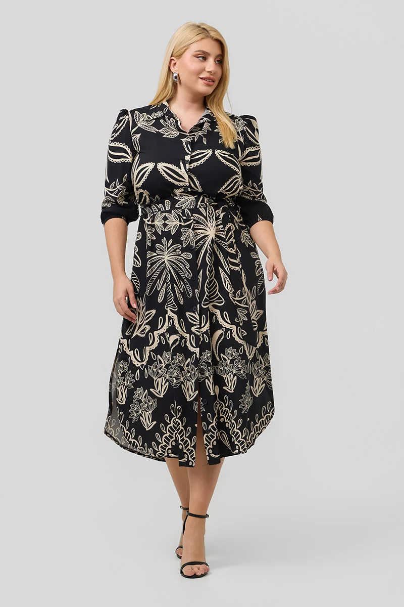 Μοντέρνο Σεμιζιέ Φόρεμα Με Print