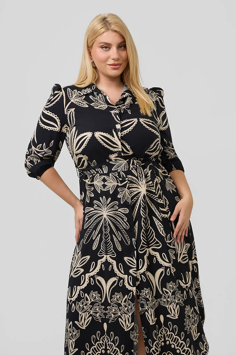 Μοντέρνο Σεμιζιέ Φόρεμα Με Print