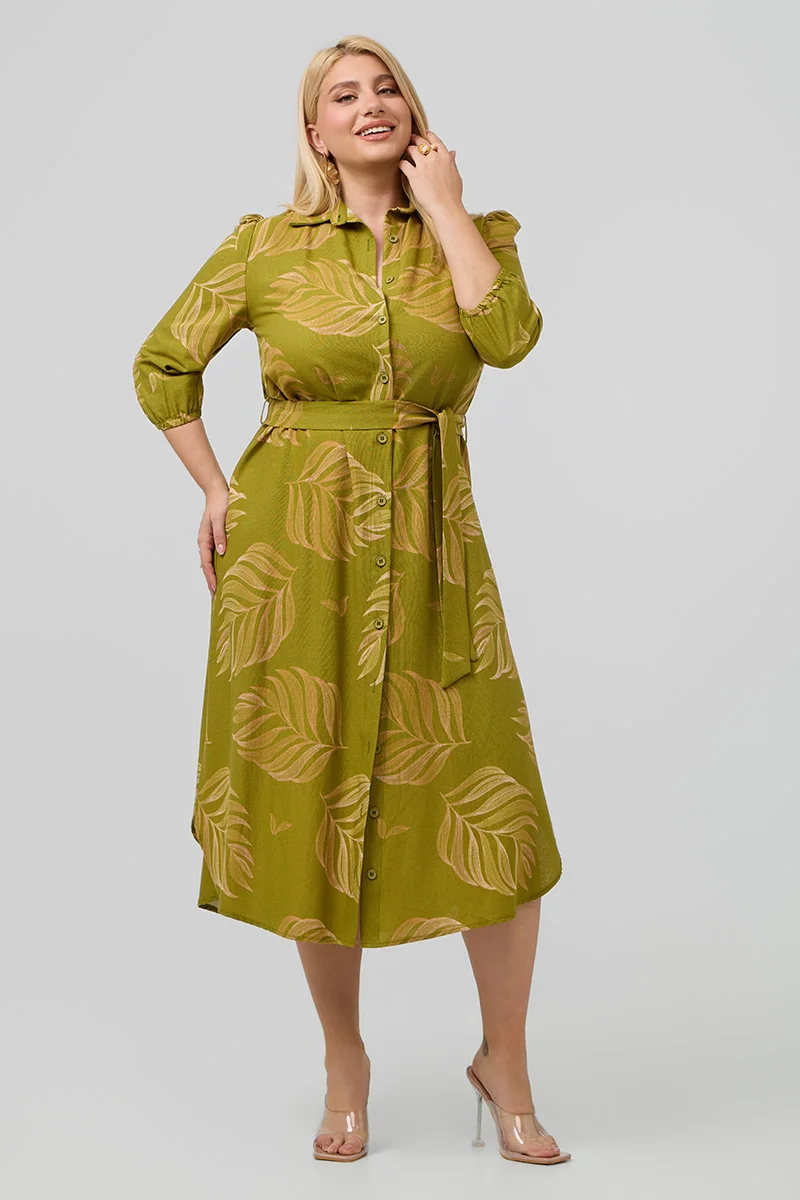 Σεμιζιέ Φόρεμα Λινό