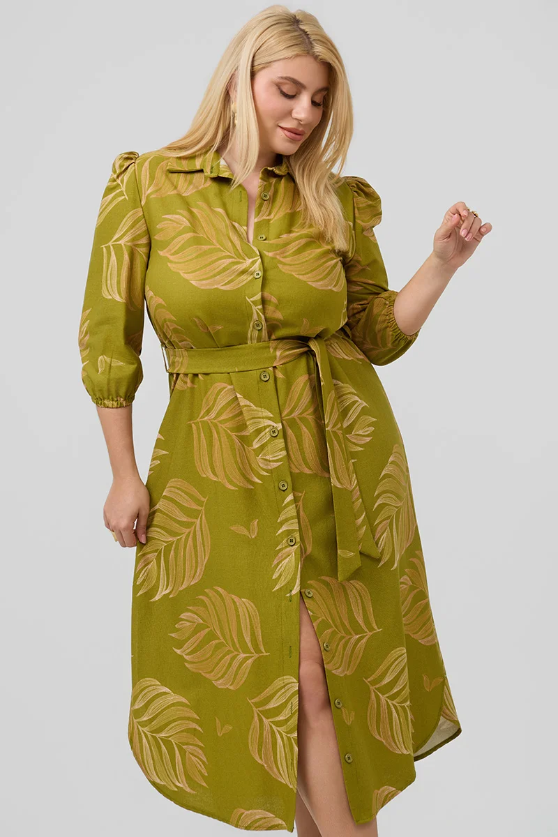 Σεμιζιέ Φόρεμα Λινό