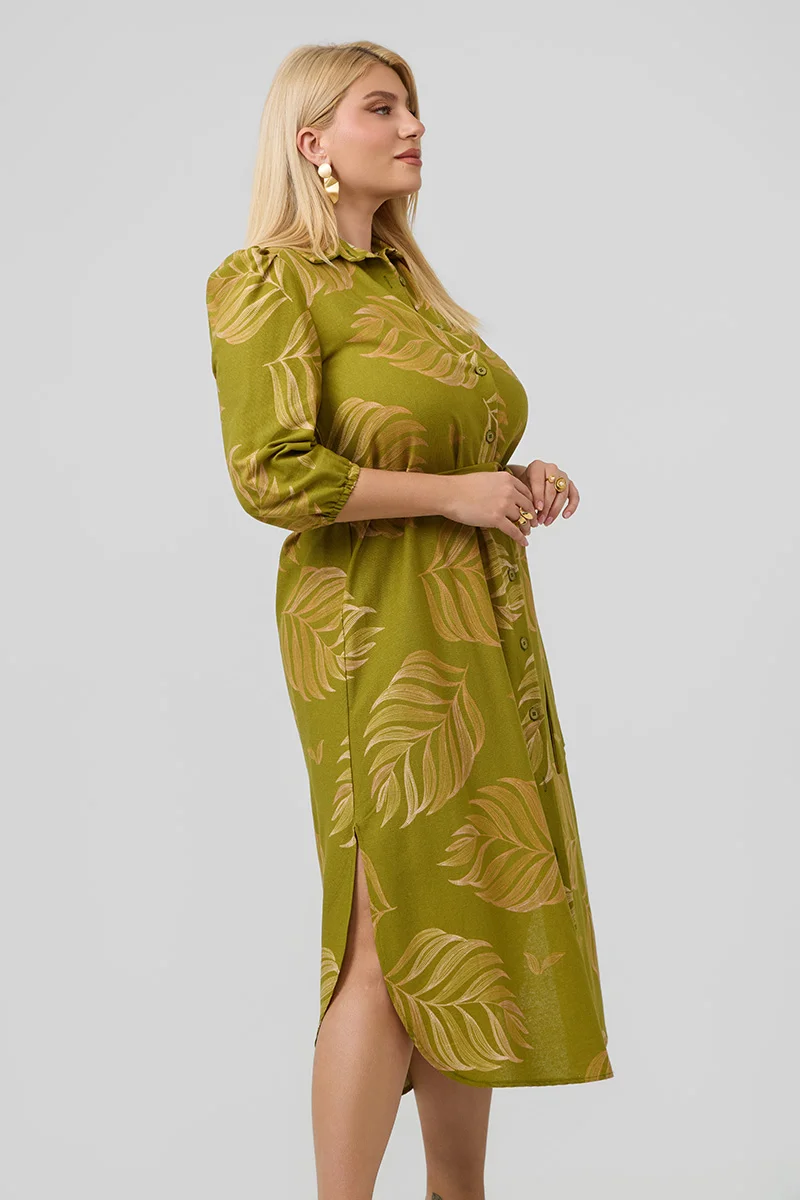 Σεμιζιέ Φόρεμα Λινό