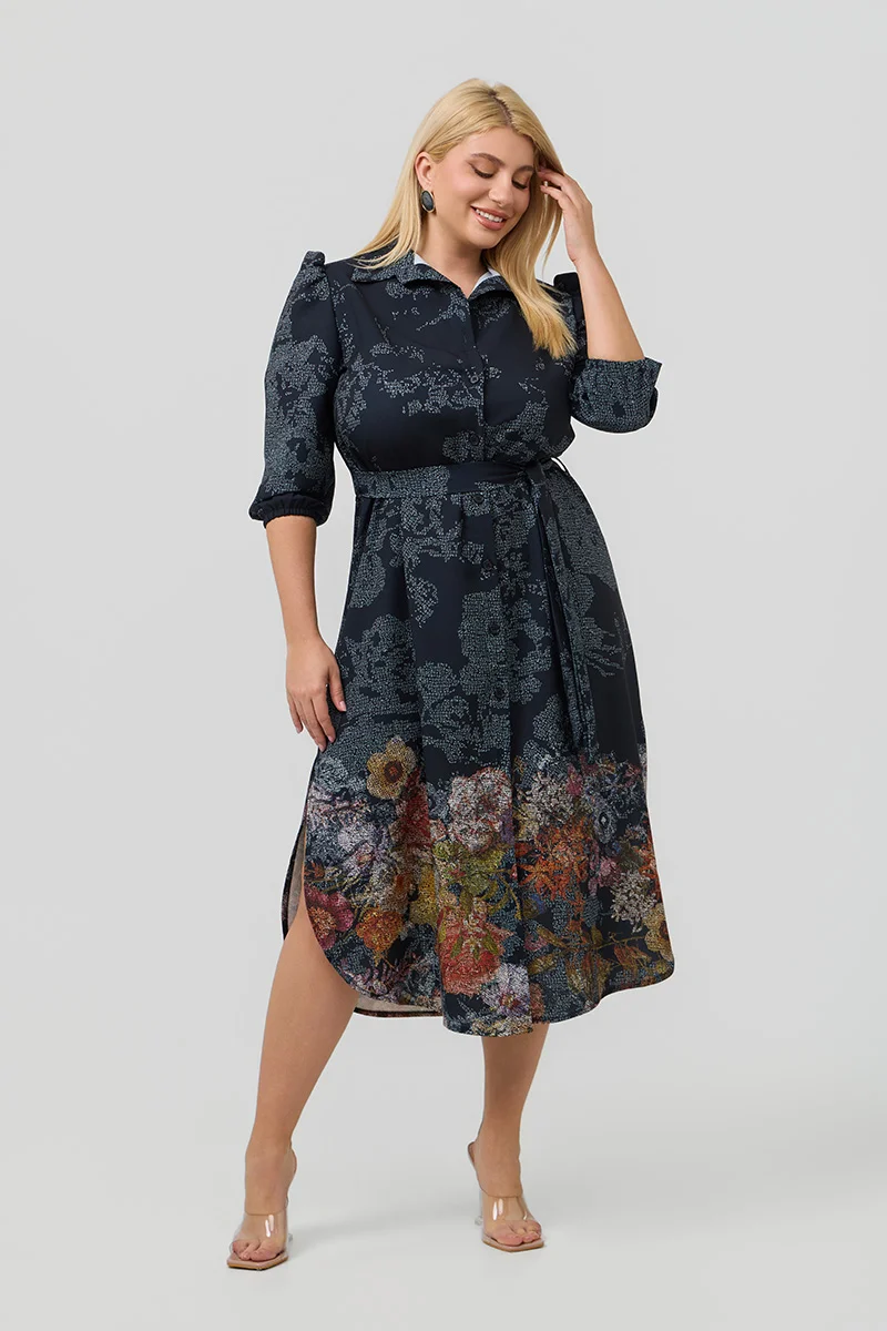 Σεμιζιέ Φόρεμα Navy Curve