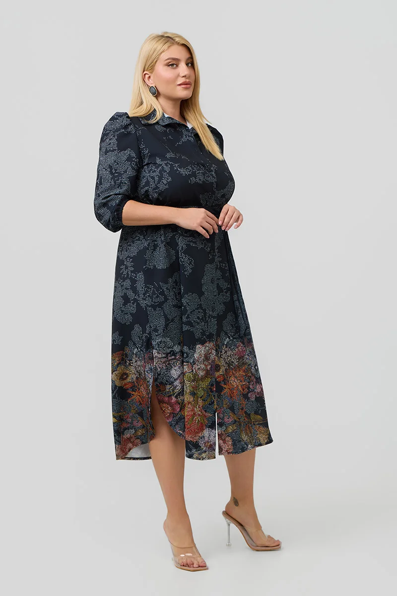 Σεμιζιέ Φόρεμα Navy Curve