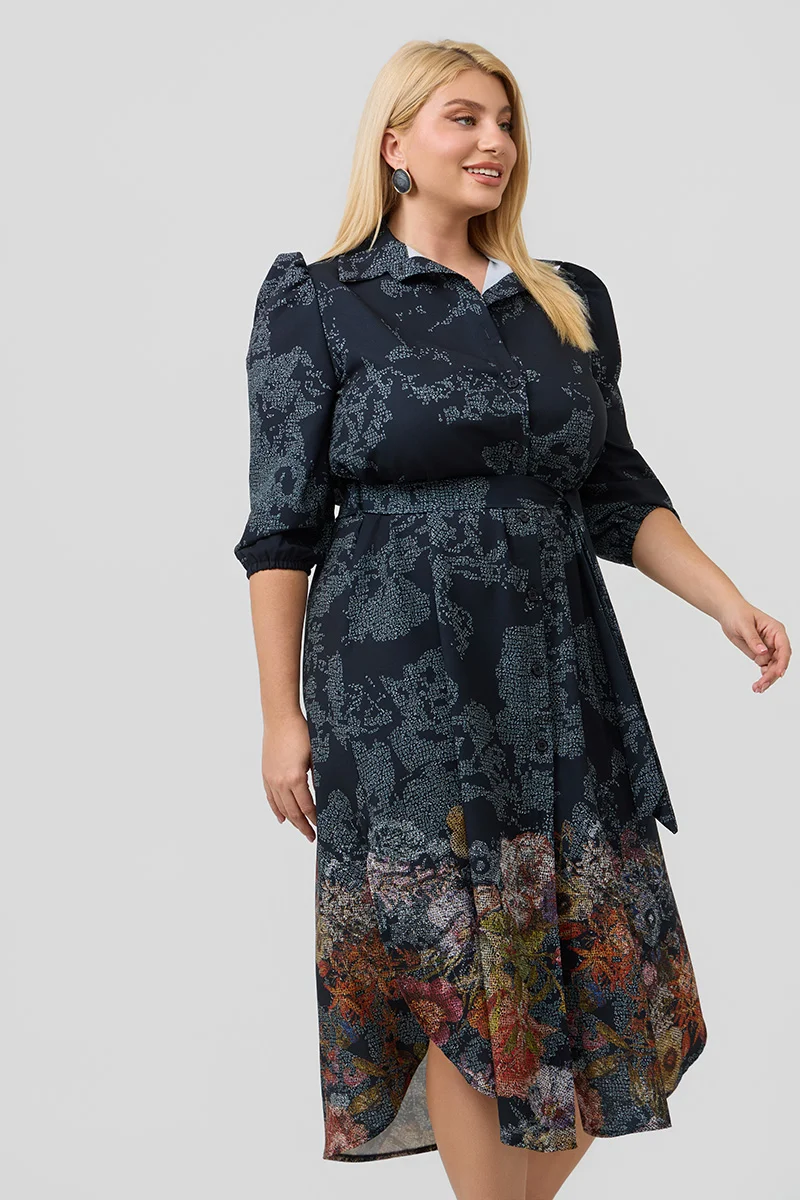 Σεμιζιέ Φόρεμα Navy Curve