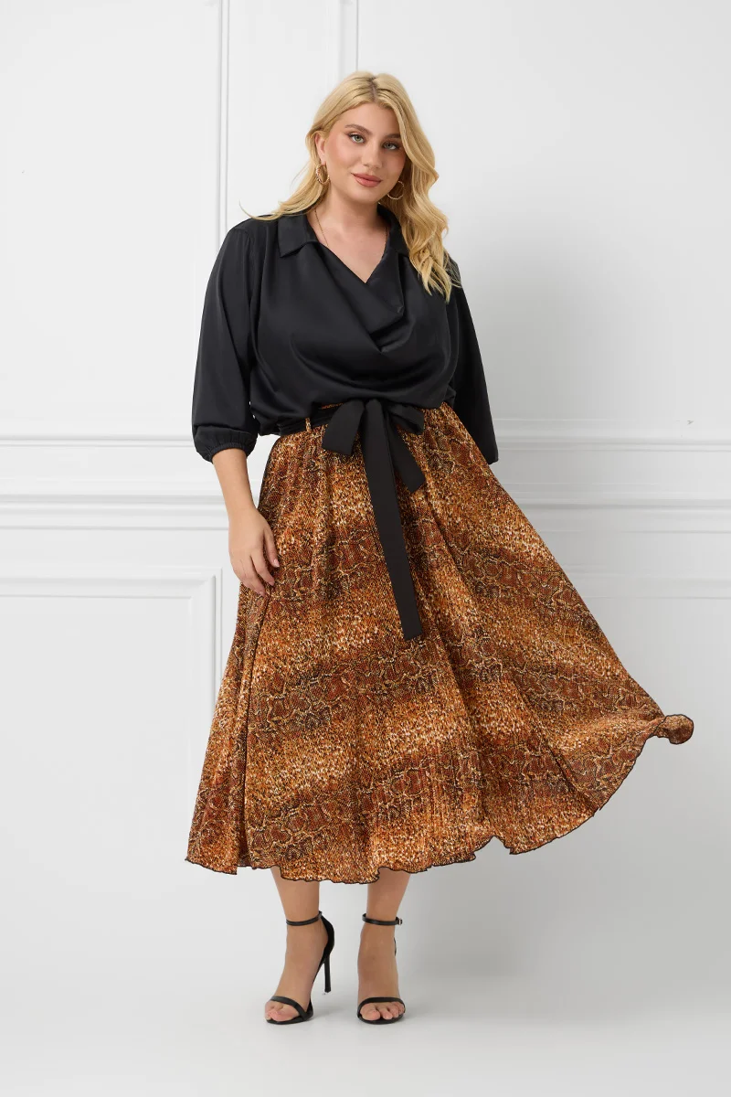 Midi Φούστα Animal Print