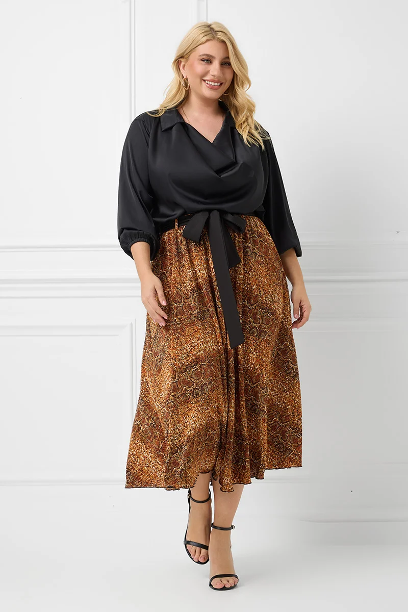 Midi Φούστα Animal Print