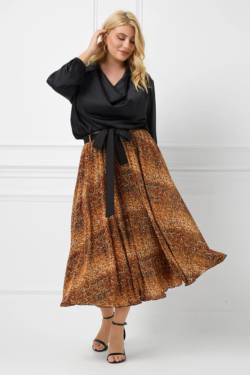 Midi Φούστα Animal Print