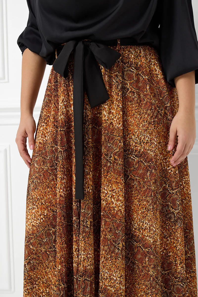 Midi Φούστα Animal Print