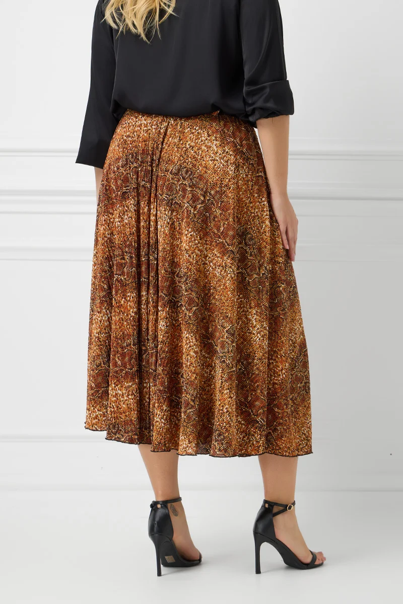 Midi Φούστα Animal Print