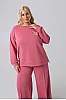 Plus Size Μπλούζα Φούτερ Σομόν