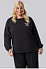 Plus Size Μπλούζα Φούτερ Μαύρη