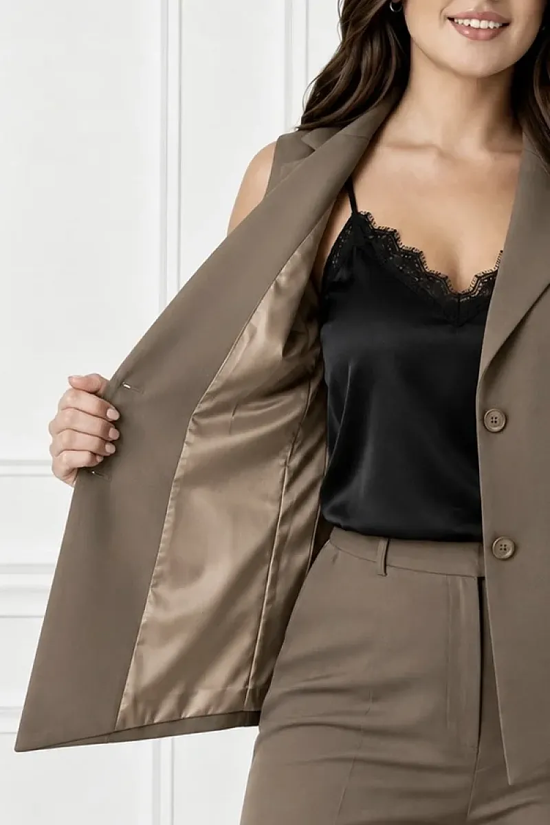Plus Size Γιλέκο Κοστουμιού Πούρο