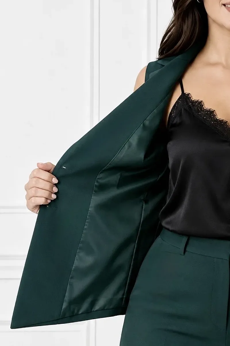 Plus Size Γιλέκο Κοστουμιού Κυπαρισί    