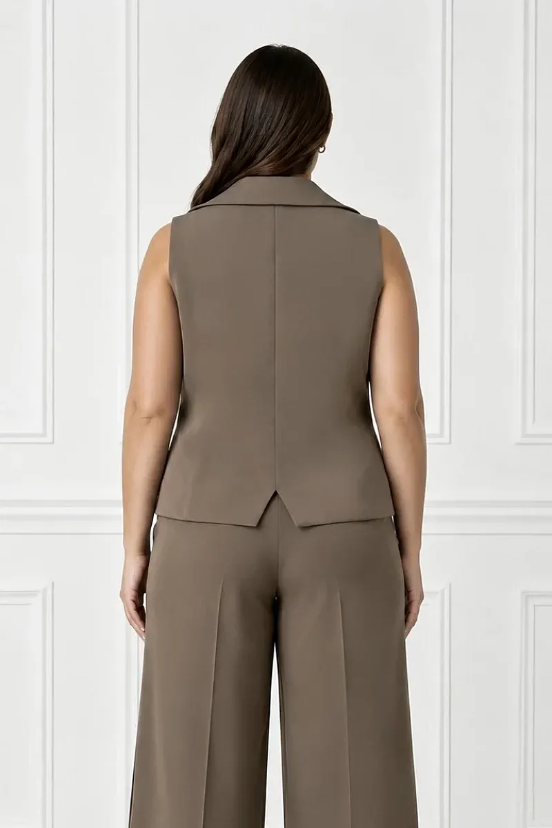 Plus Size Γιλέκο Κοστουμιού Πούρο