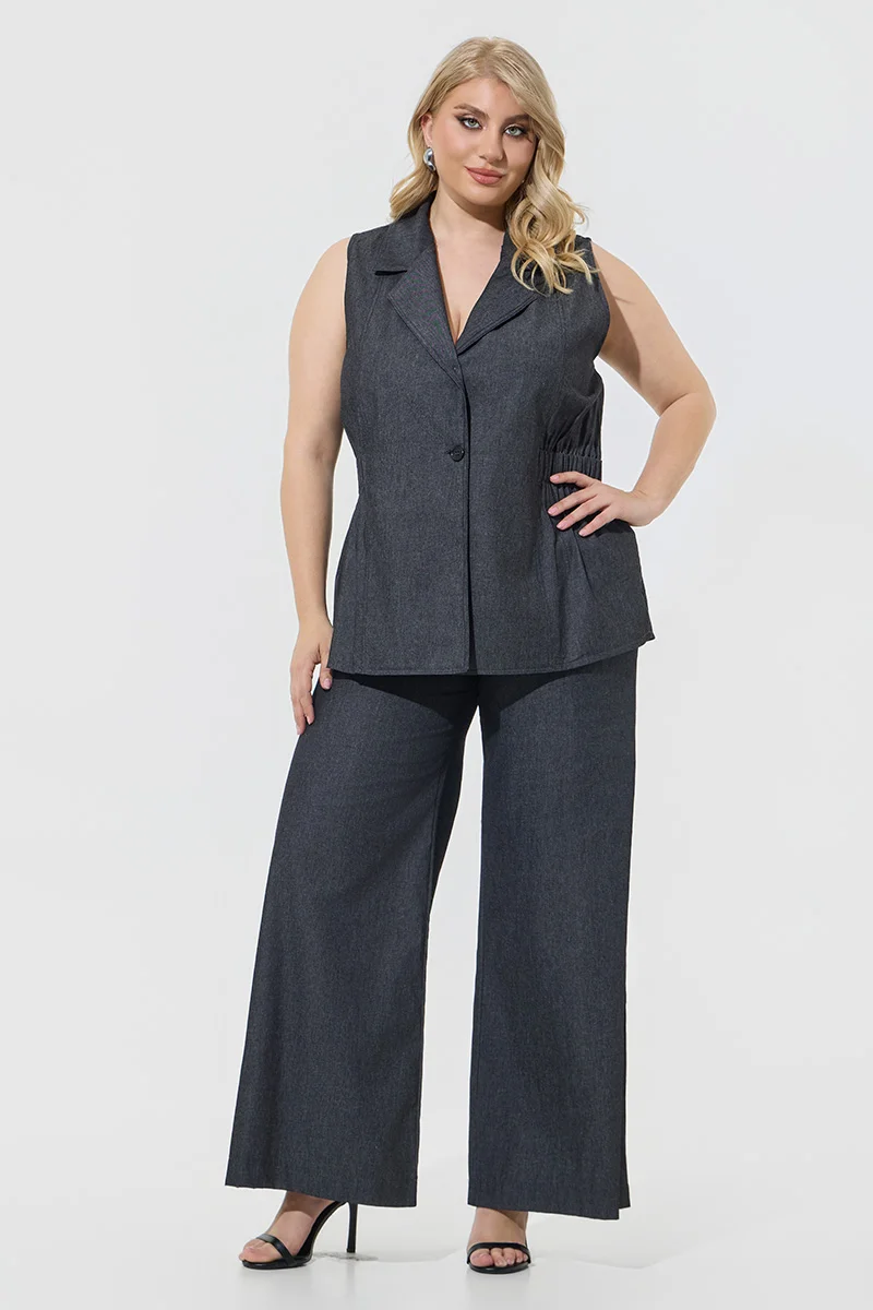 Βαμβακερό Γιλέκο Ανθρακί 