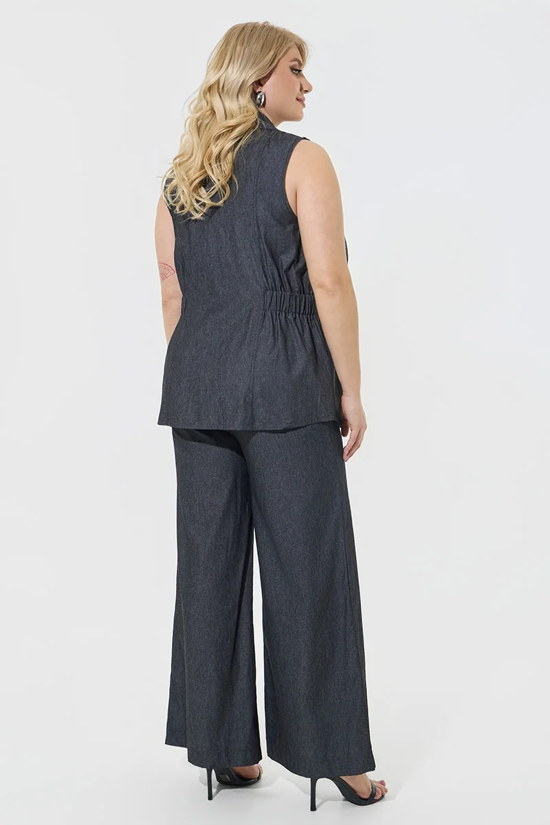 Βαμβακερό Γιλέκο Ανθρακί 