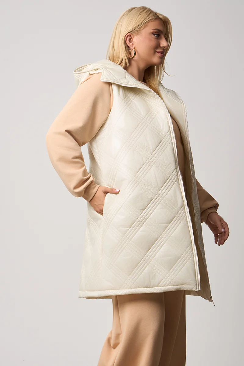 Αμάνικο Μπουφάν Καπιτονέ Εκρού