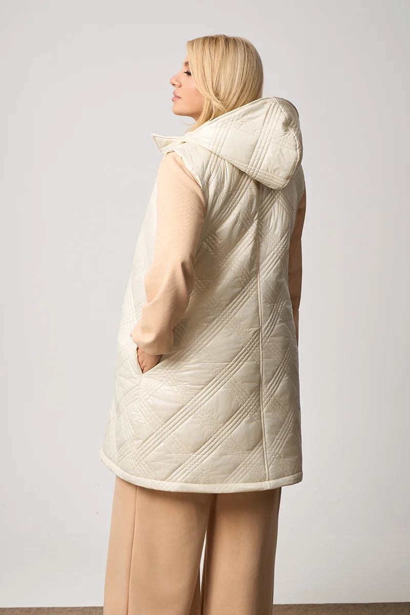 Αμάνικο Μπουφάν Καπιτονέ Εκρού