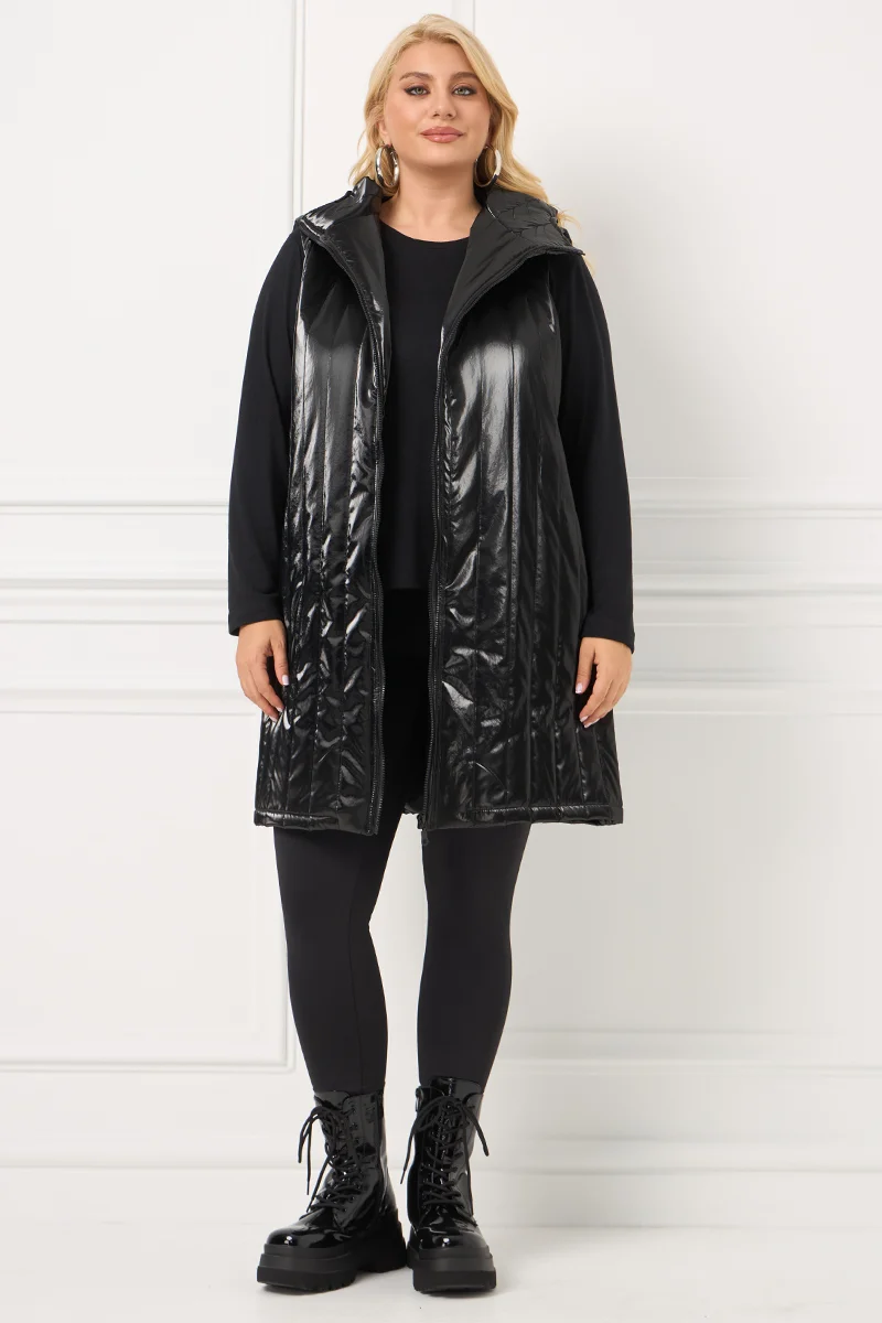 Αμάνικο Μπουφάν Καπιτονέ Μαύρο