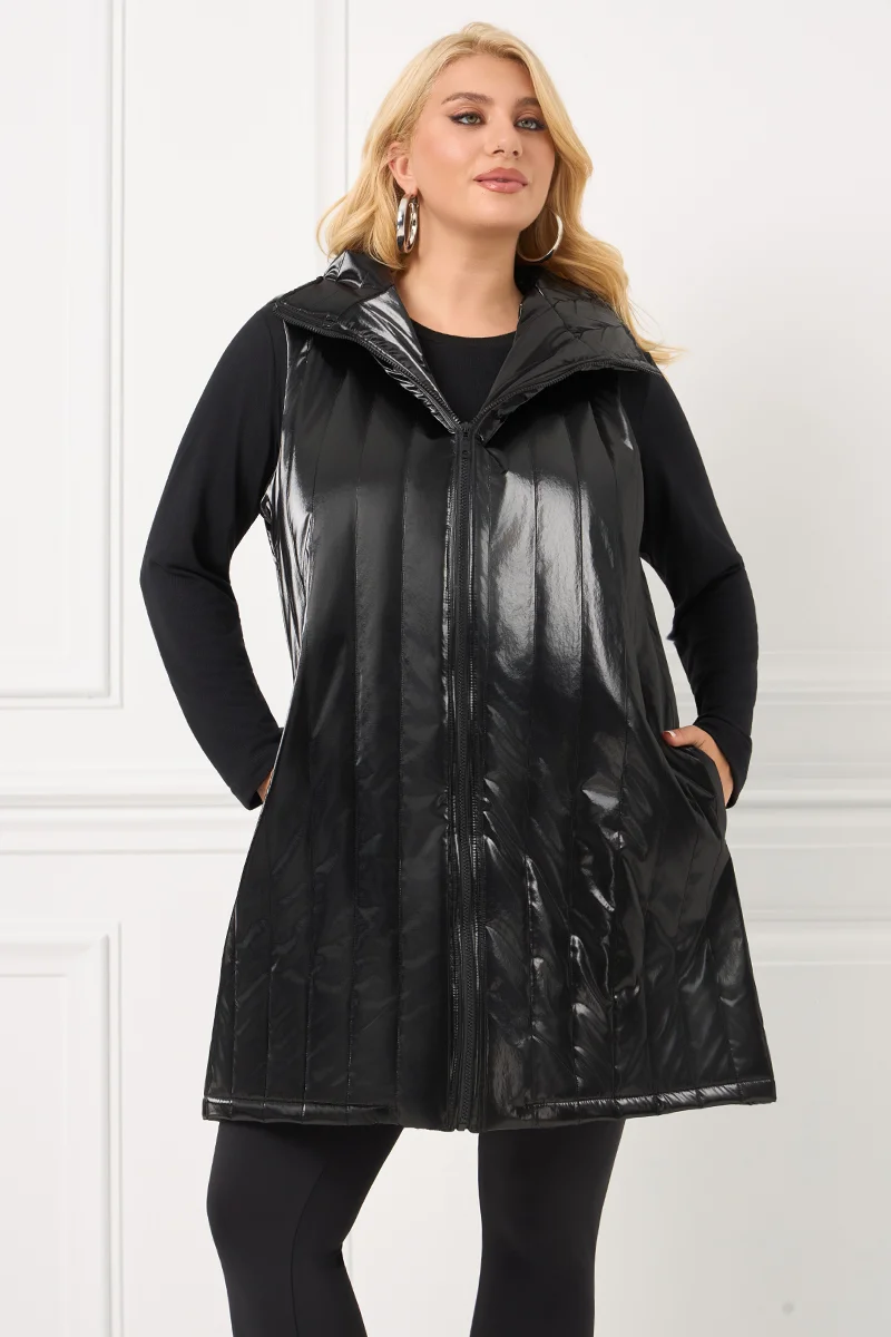 Αμάνικο Μπουφάν Καπιτονέ Μαύρο