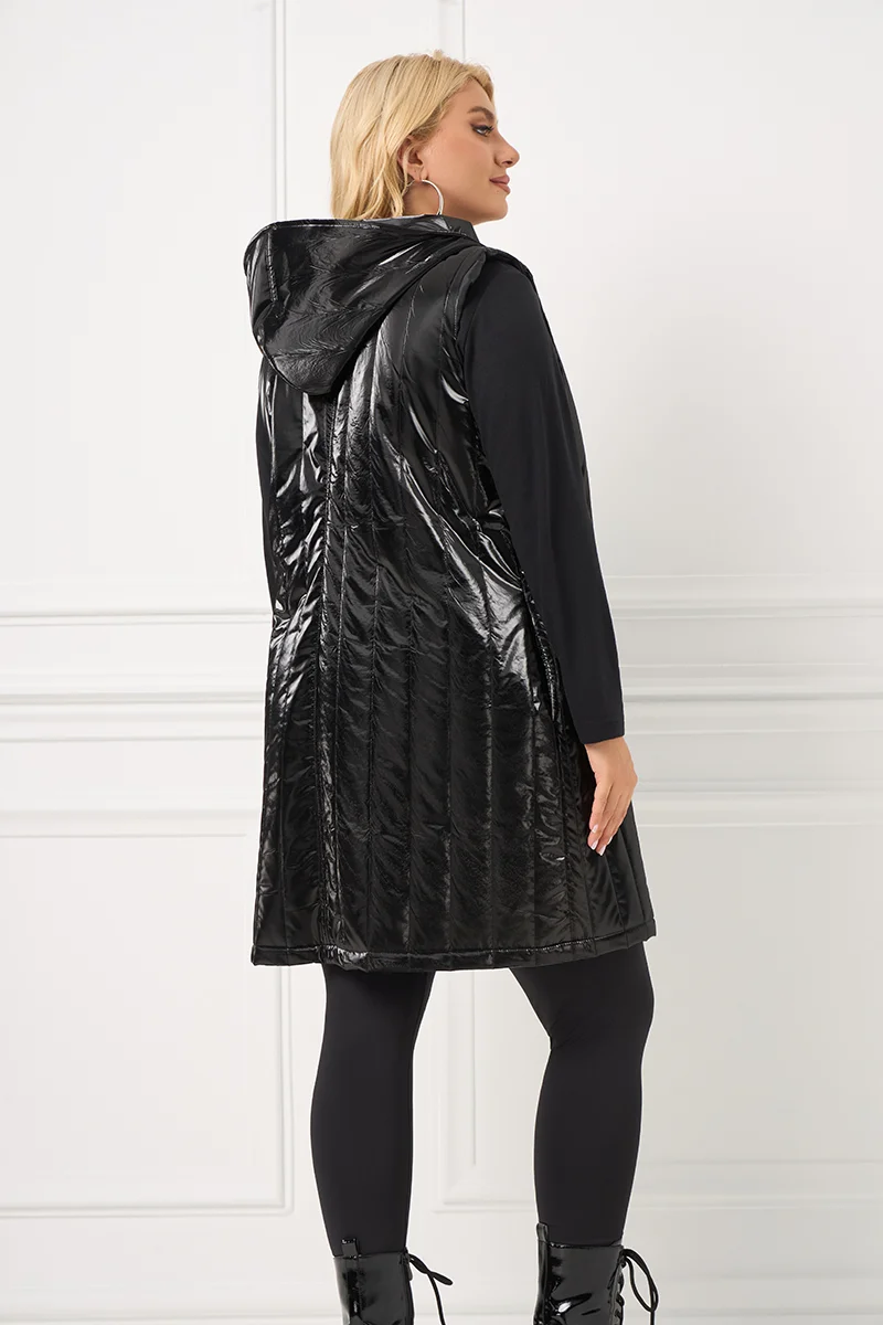 Αμάνικο Μπουφάν Καπιτονέ Μαύρο