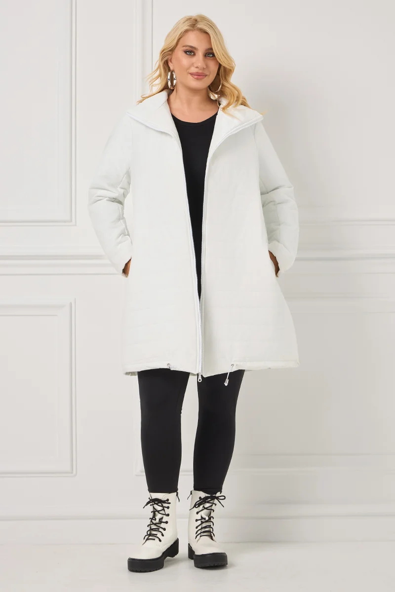 Αμάνικο Μπουφάν Καπιτονέ Λευκό