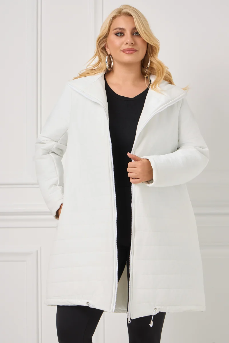 Αμάνικο Μπουφάν Καπιτονέ Λευκό