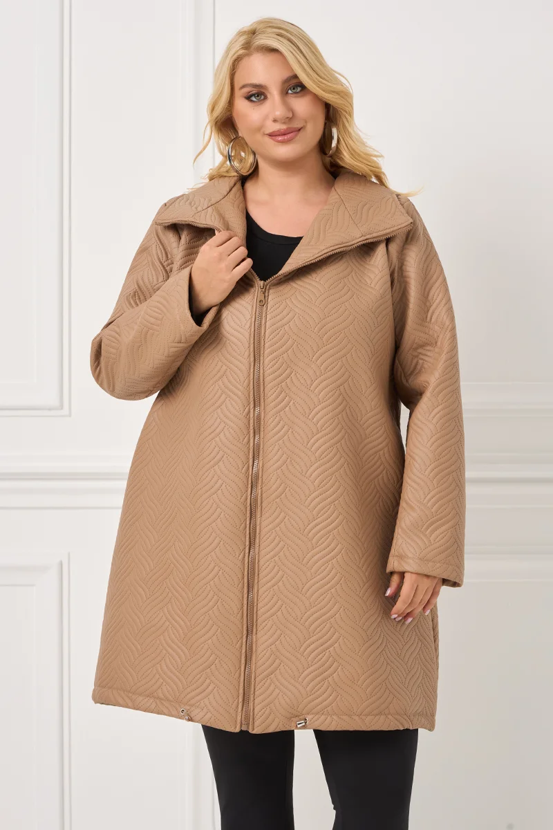  Μπουφάν Δερματίνη Καμηλό