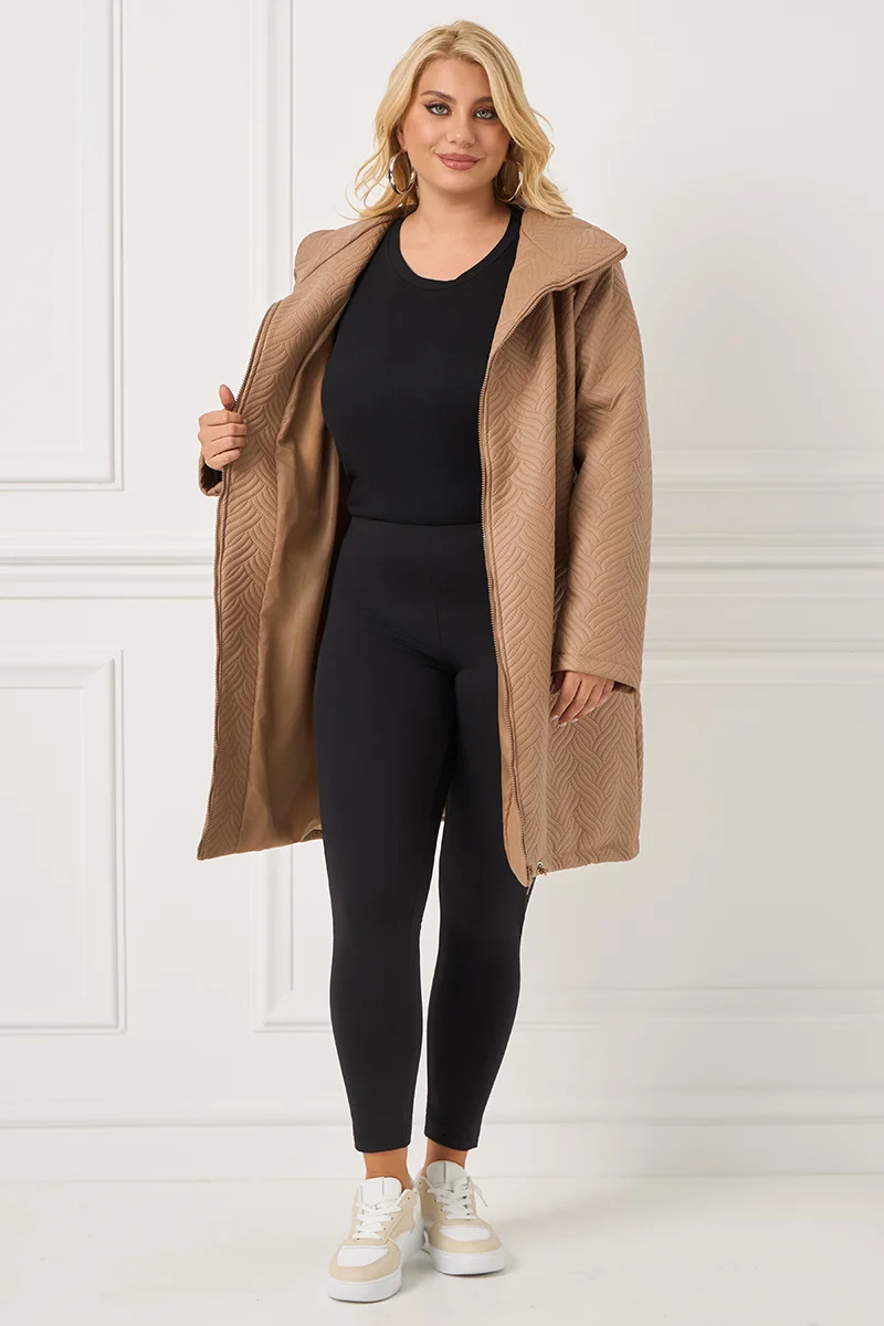  Μπουφάν Δερματίνη Καμηλό