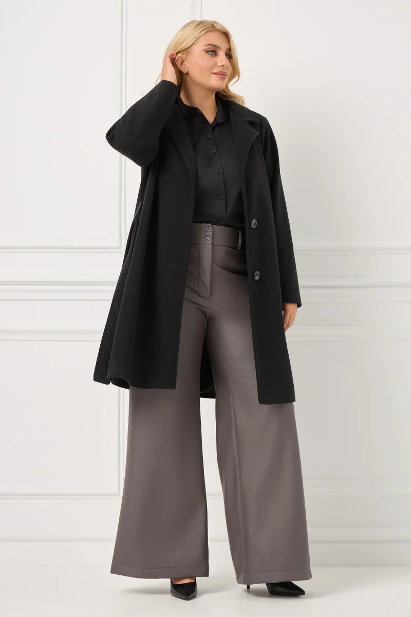 Παλτό Με Φόδρα Μαύρο