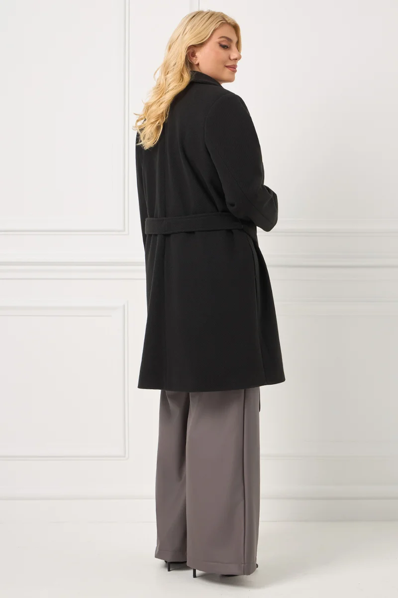 Παλτό Με Φόδρα Μαύρο