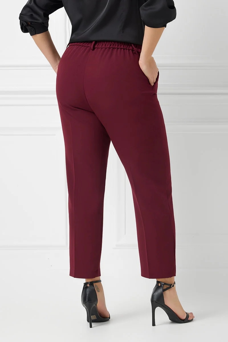 Μπορντό Σετ Γιλέκο & Παντελόνι 