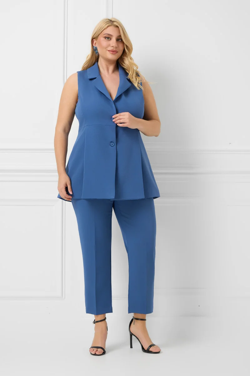 Σετ Γιλέκο & Παντελόνι Μπλε Ραφ