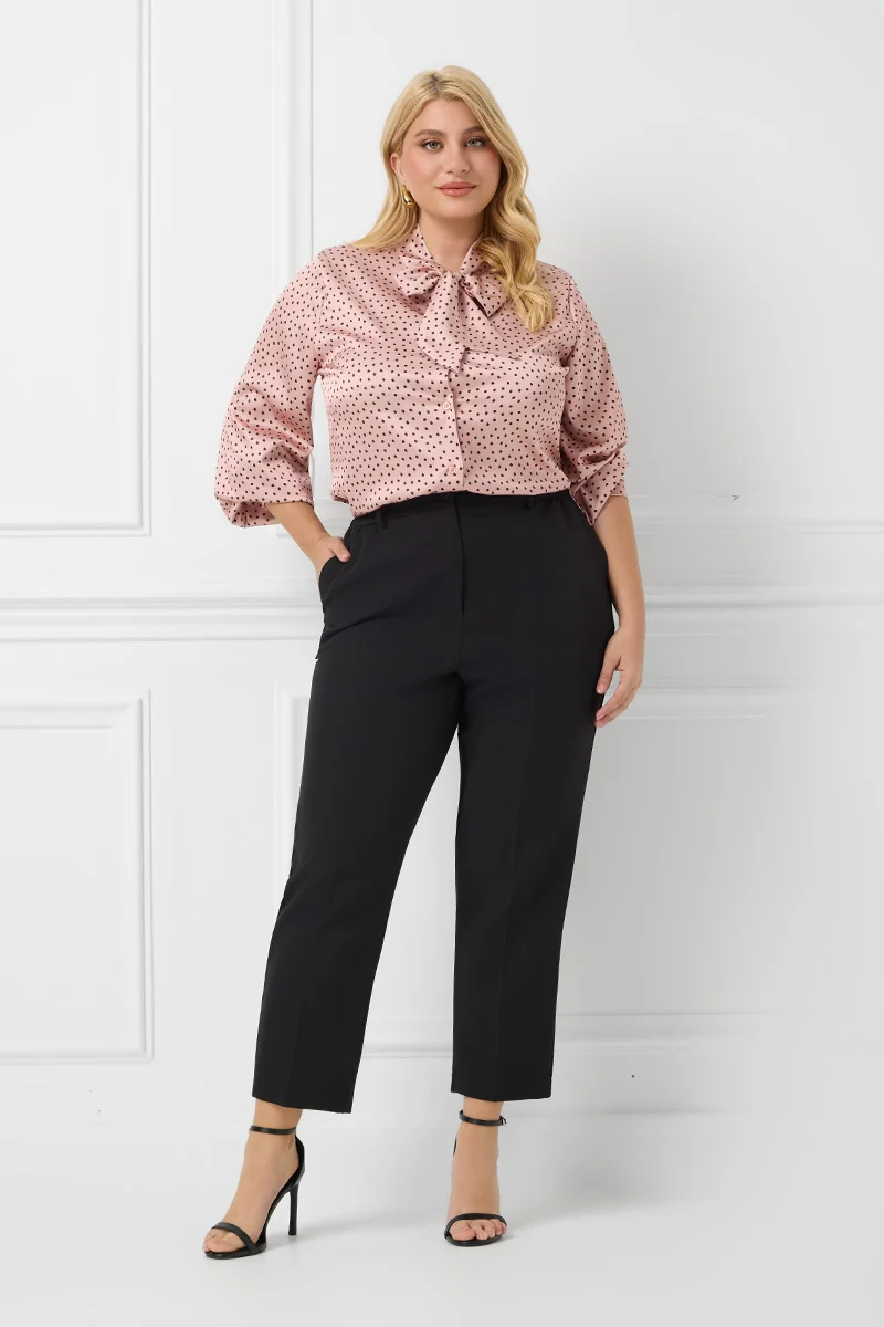 Plus Size Παντελόνι Μαύρο